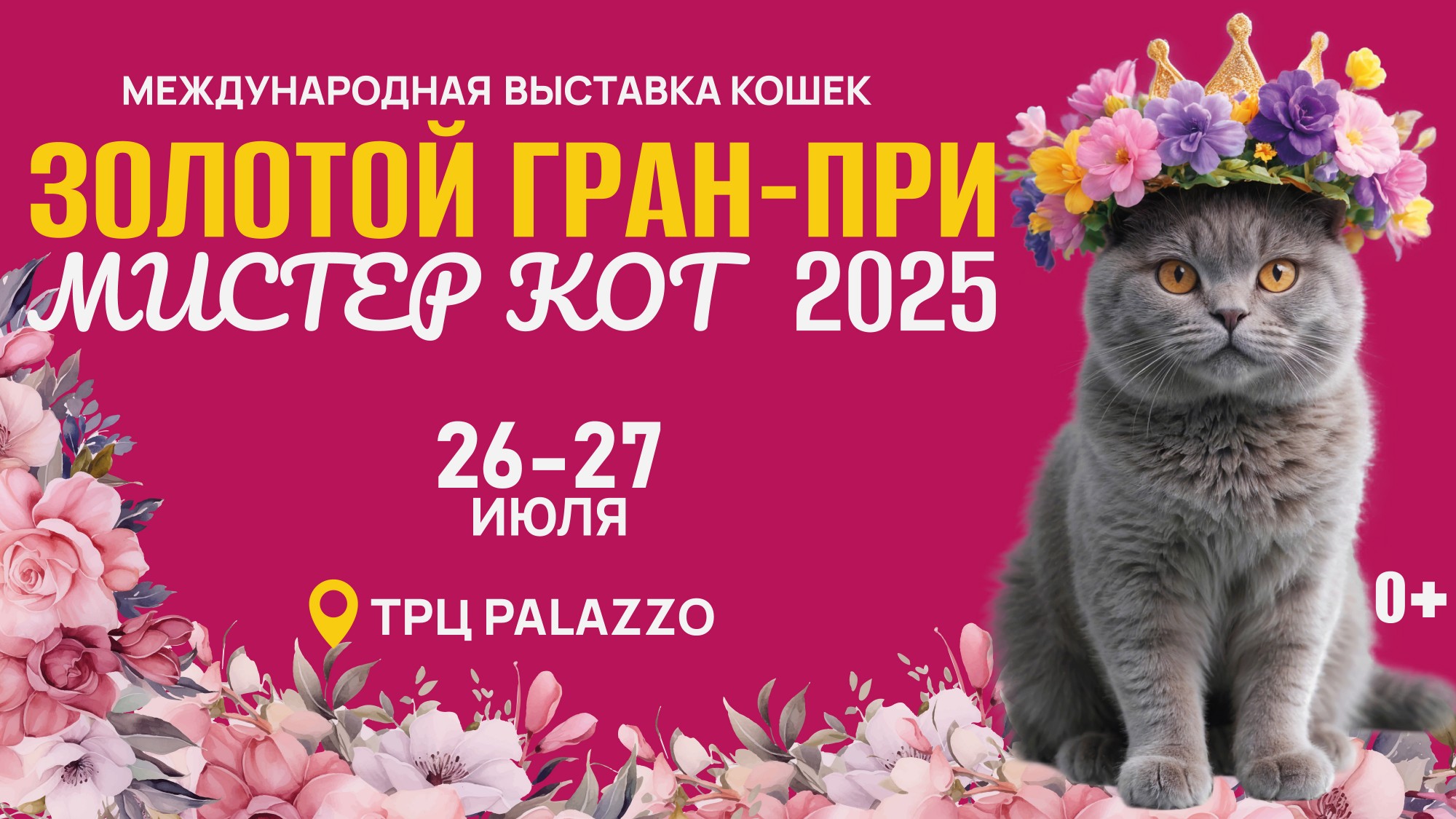 Международная выставка кошек. Золотой Гран-При Мистер Кот — 2025
