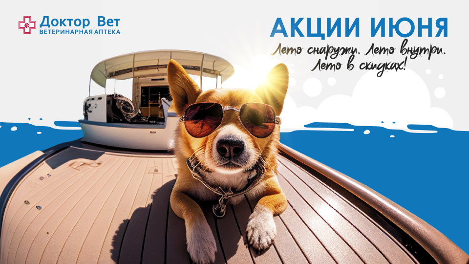Новые скидочные предложения от «Доктор Вет» в первый месяц лета!